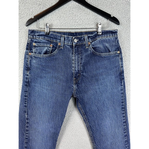 Levi's Other - Levi's 505 Jeans Mens 34x29 Blue Denim Straight Leg Zip Fly Medium Wash Stretch